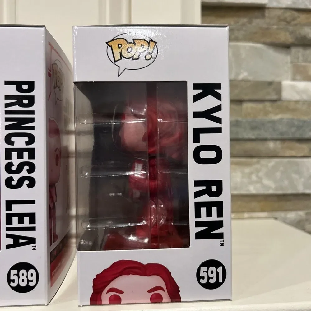 Funko Pop!Valentines Day BB-8, Princess Leia&Kylo Ren#589,590,591 w/ Protectors